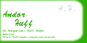 andor huff business card